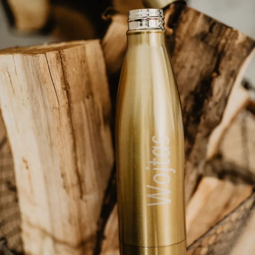 Termos butelka Canes złota 500 ml z imieniem w kartoniku
