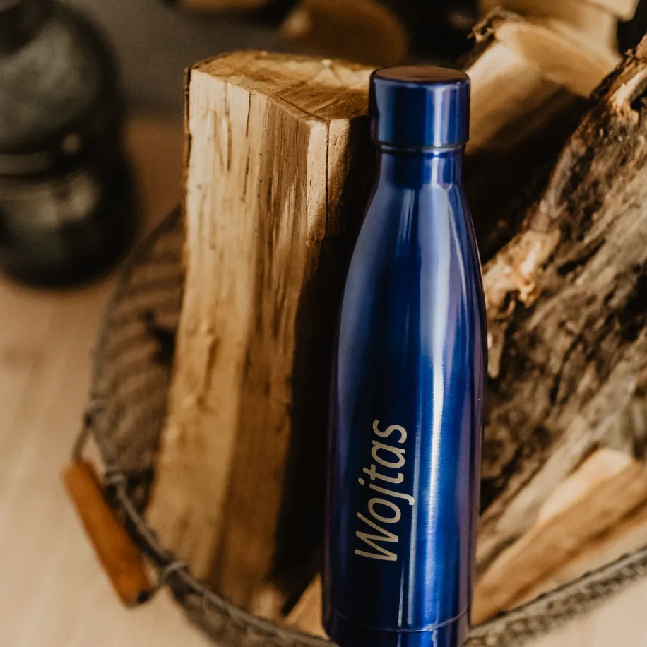 Termos butelka Canes niebieska 500 ml z imieniem w kartoniku