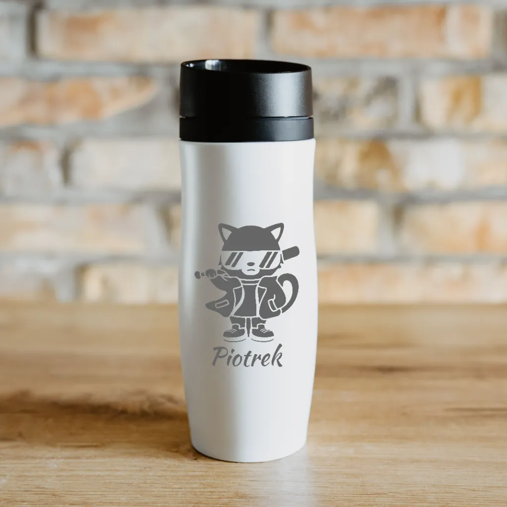 Kubek termiczny biały 400 ml
