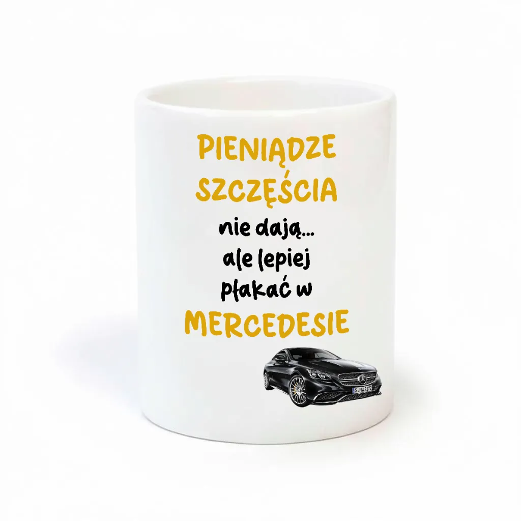 SKARBONKA biała z nadrukiem
